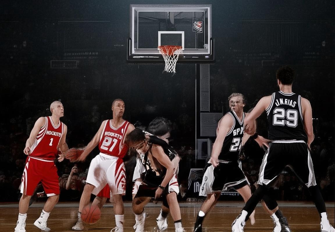2004年NBA火箭马刺经典对决：篮球哲学巅峰对决回顾(图3)